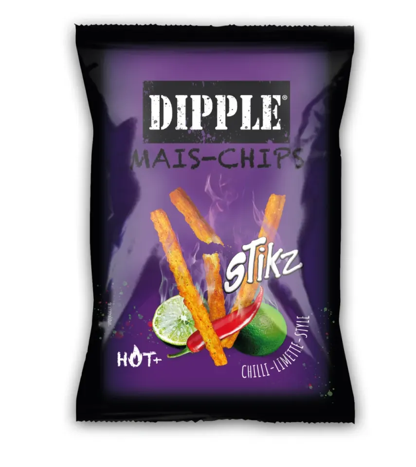 Dipple Mais Csípős-Limeos Kukorica Rudacskák (90g)