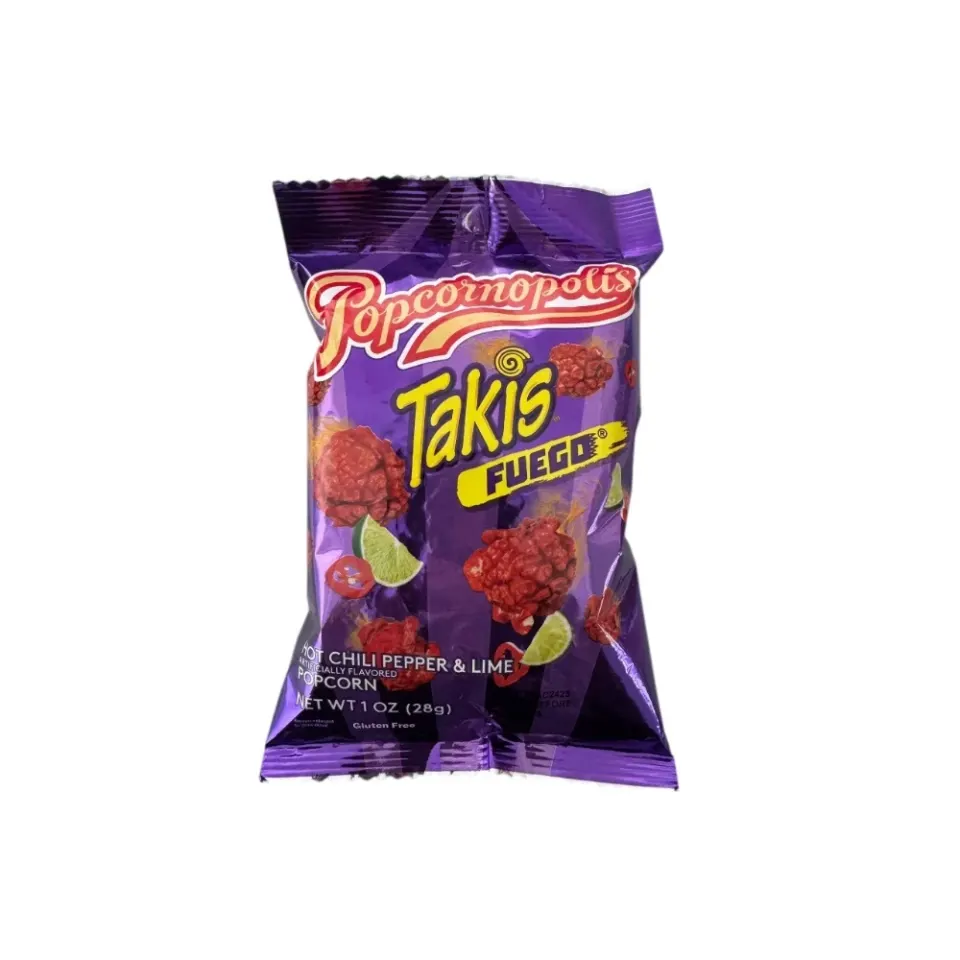 Takis Fuego Popcorn – Chili és Lime Ízű Pattogtatott Kukorica (28g)
