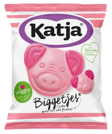 Katja – Gyümölcsös joghurtos malac gumicukorválogatás(70g)