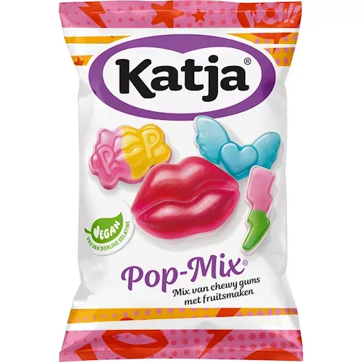 Katja Pop-Mix – Gyümölcsös vegán gumicukorválogatás (250g)