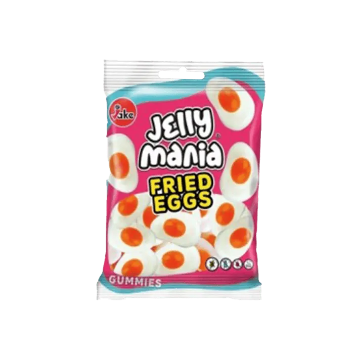Jelly Mania – Tükörtojás formájú gumicukor (100g)
