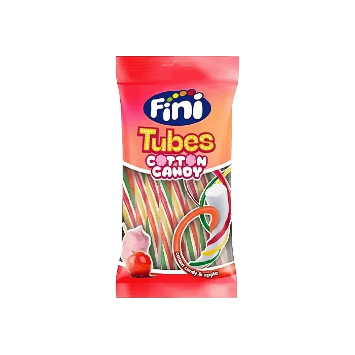 Fini Tubes Vattacukor Ízű Gumicukor Szálak (80g)